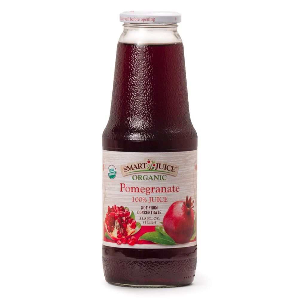 SMART JUICE: 100% Organic Pomegranate Juice - 33.8oz |Natural & Kosher