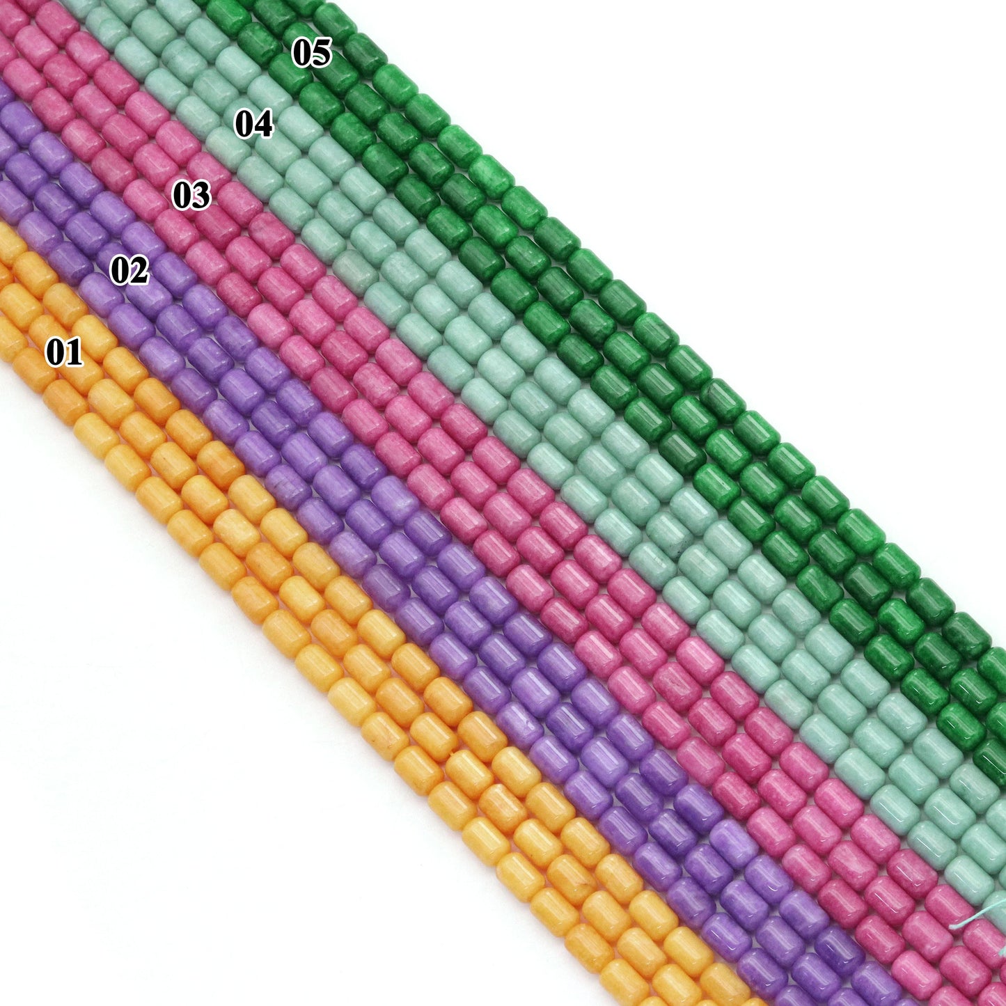 8x12mm Smooth Tube Jade Beads, Sku#U2131