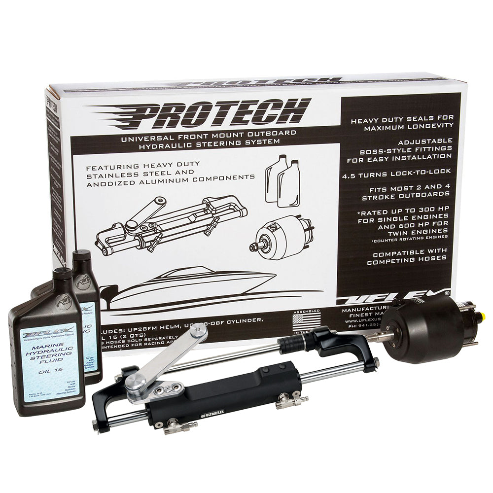 Uflex PROTECH 1.1 Système hydraulique hors-bord à montage avant - Comprend le boîtier de direction UP28 FM, le vérin UC128-TS/1 - Sans flexibles [PROTECH 1.1]