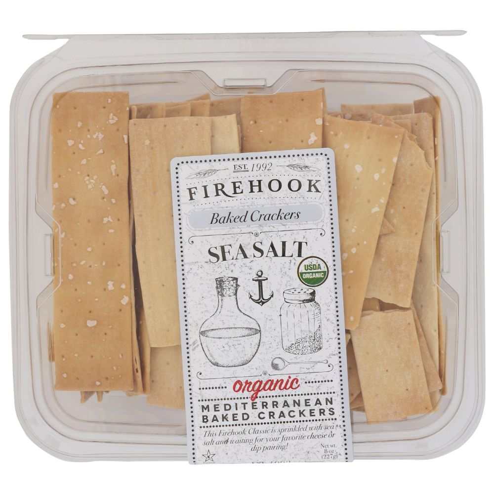 FIREHOOK Seasalt Baked Cracker - 7 oz of Crispy, Simple Delight| Tasty