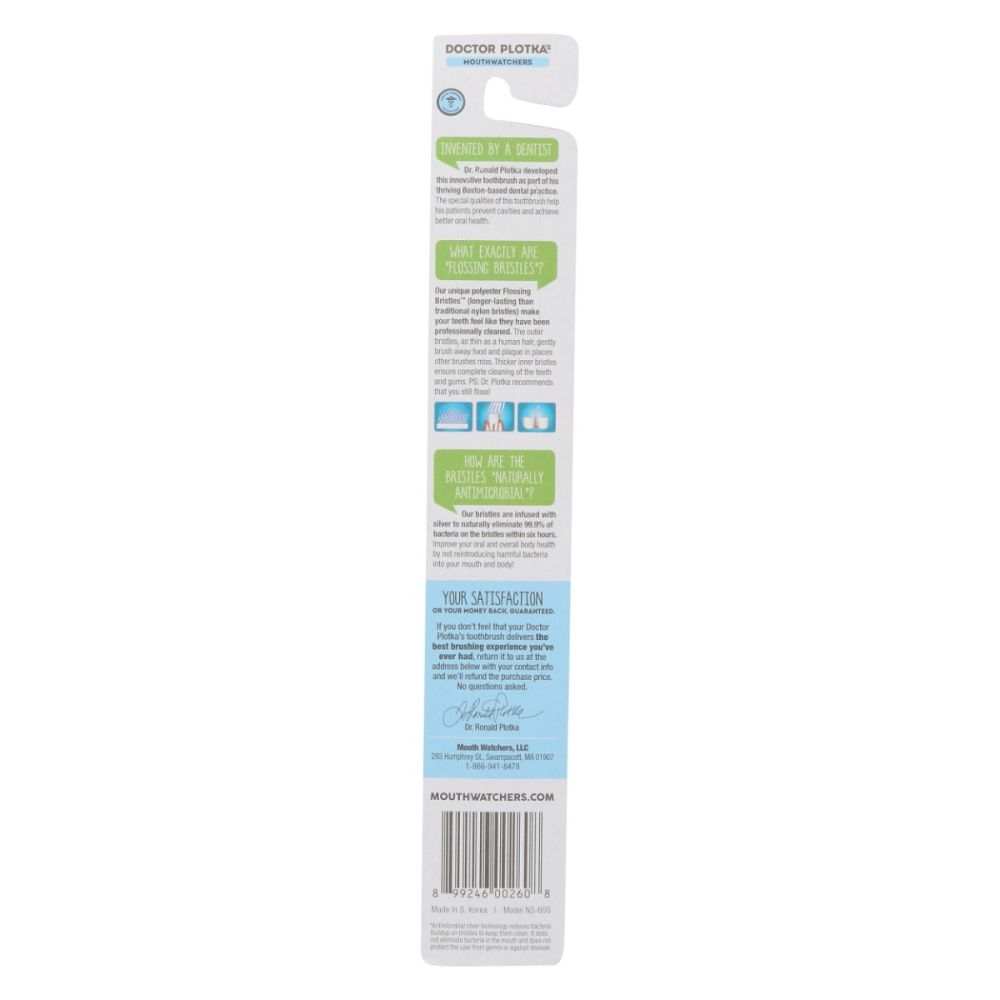 MOUTH WATCHERS Toothbrush | Adult Manual Blue - Long-lasting Bristles