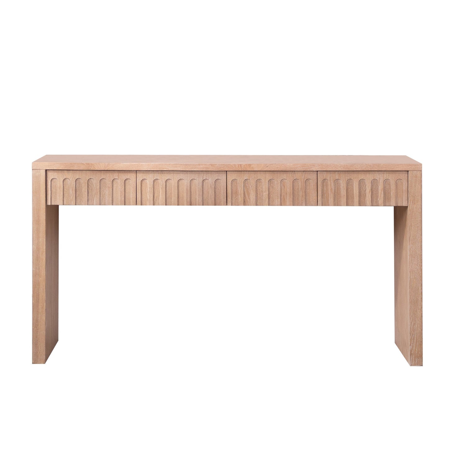 Modern Console Table with 4 Drawers – 59.2" Entryway Table