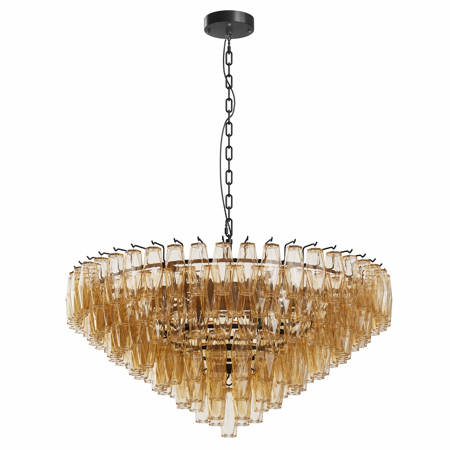 Modern Round Chandelier, 37" Extra Large
