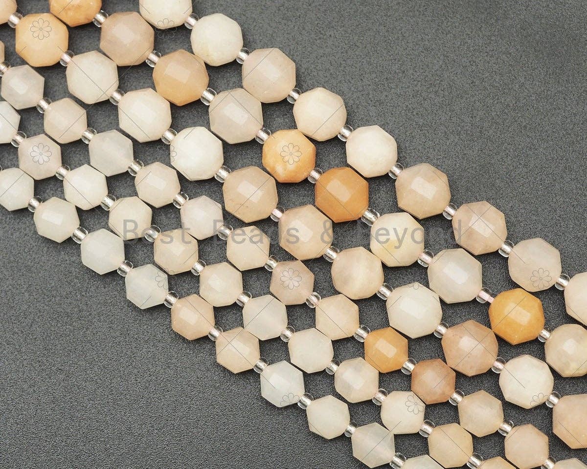 Pink Aventurine Double Point Beads, Sku#U1303