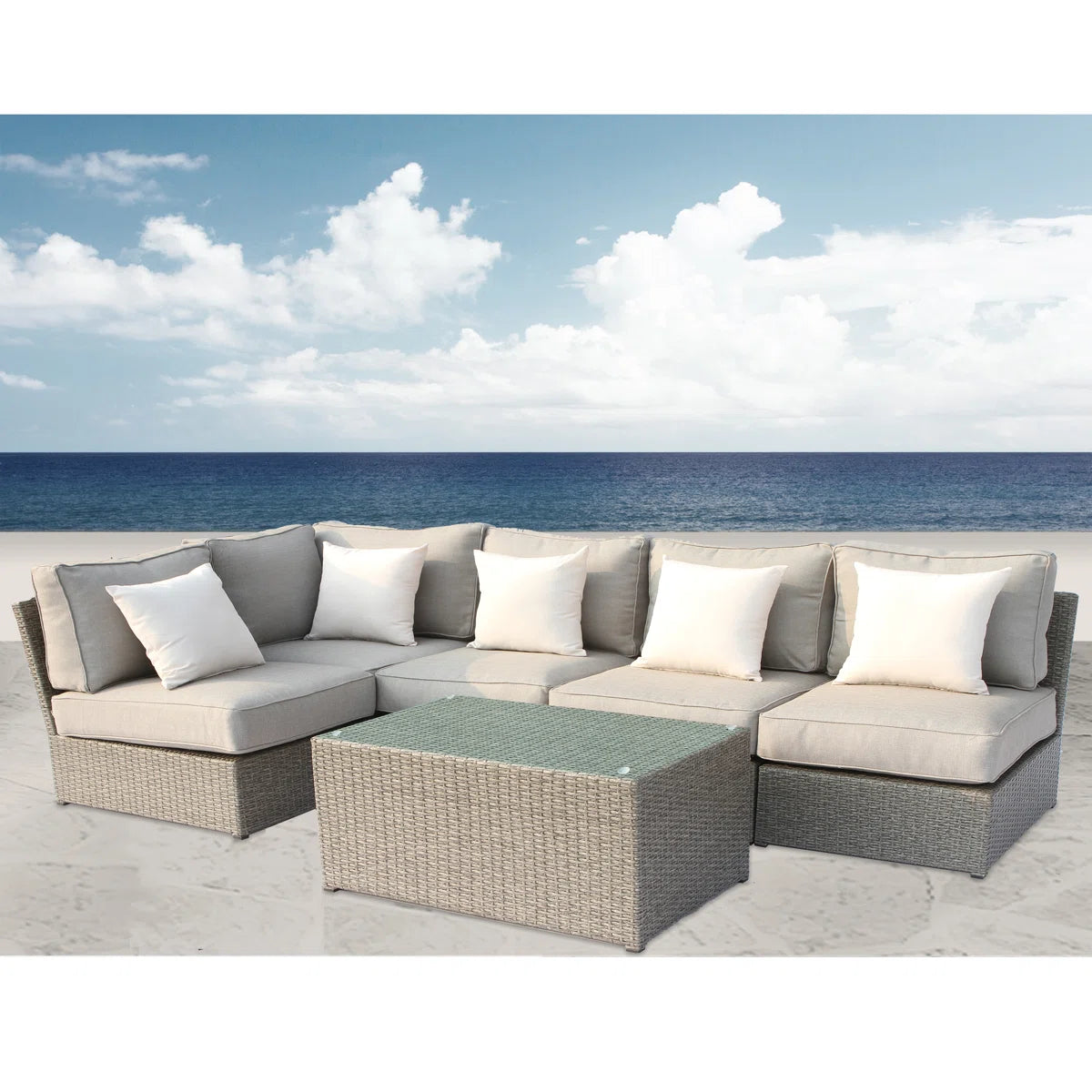 4-Person Patio Seating Set with Cushions
