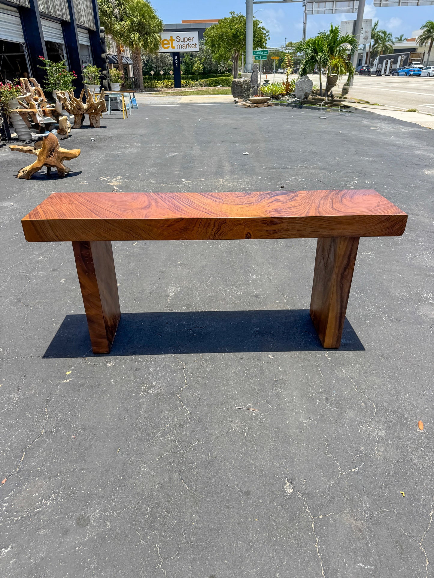 SUAR SLAB TOP CONSOLE TABLE- B