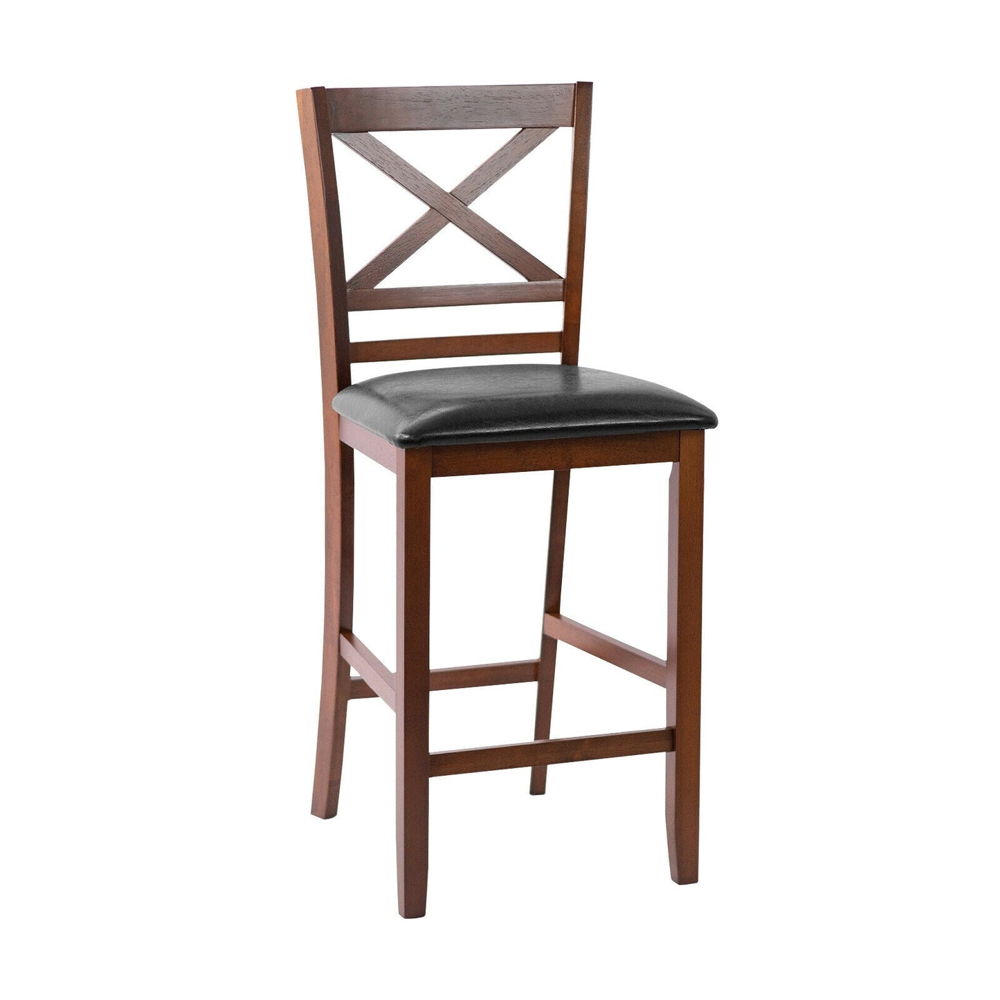 Set of 2 Bar Stools 25 Inch Counter Height Chairs with