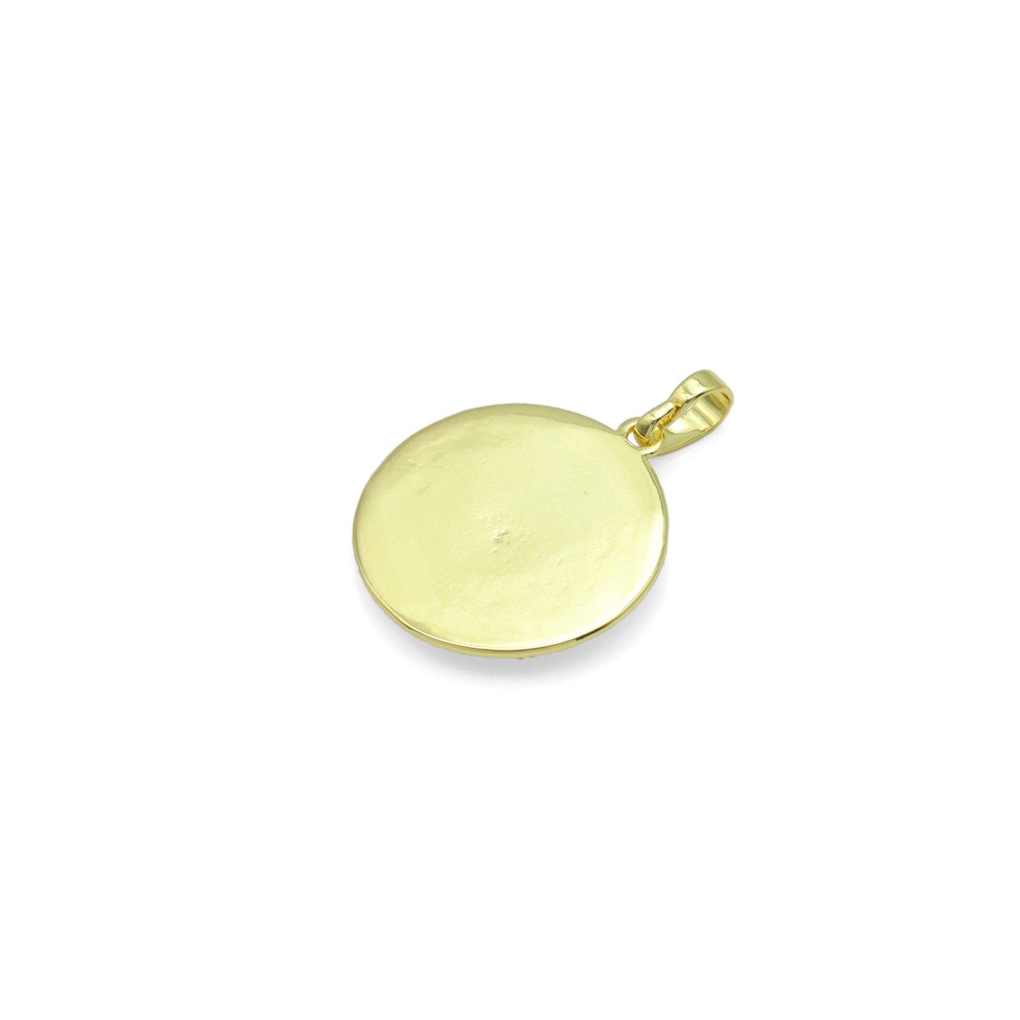 Gold North Star Compass Coin Charm Pendant, Sku#LK1023