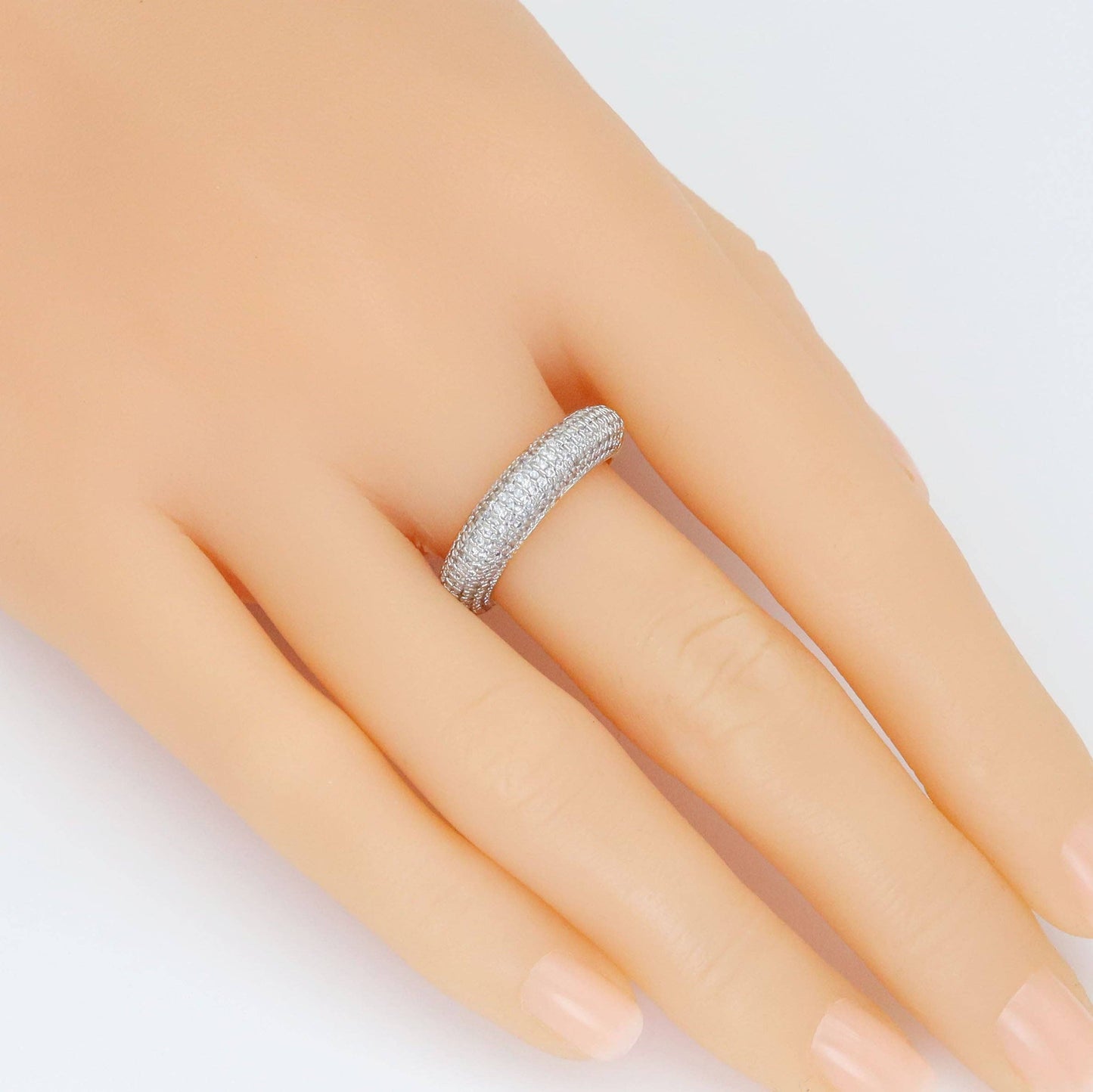 Dual Color CZ Adjustable Ring, Sku#Y971