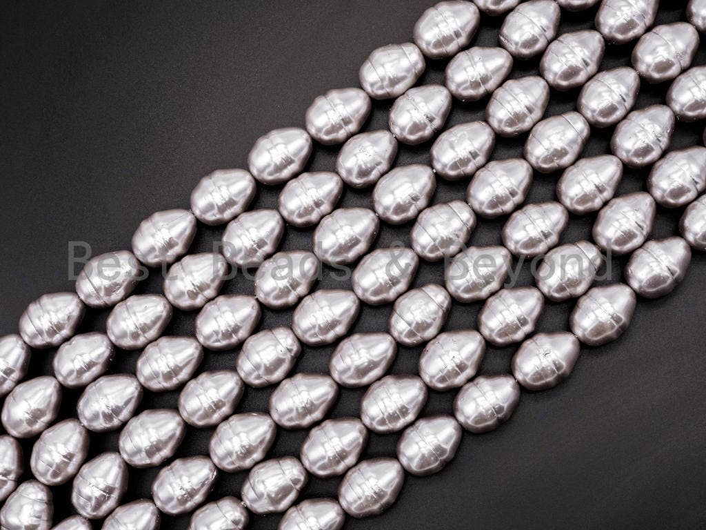 Gray Natural Mother of Pearl Large Baroque shape beads,17x23