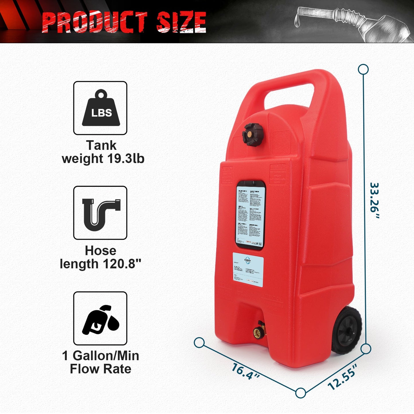 15 Gallon Gas Caddy With Wheels