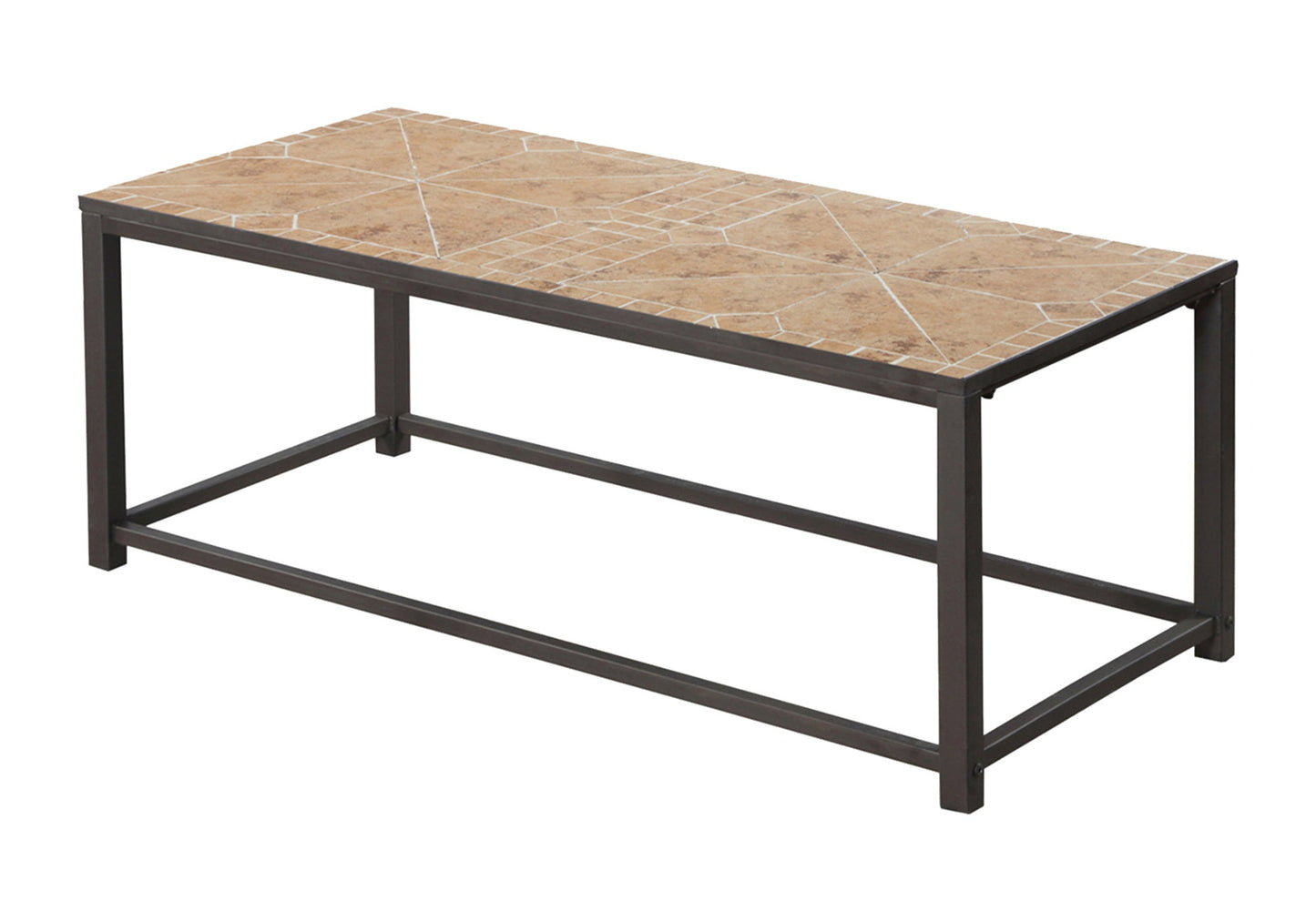 Rectangular Coffee Table with Mosaic Tile Top