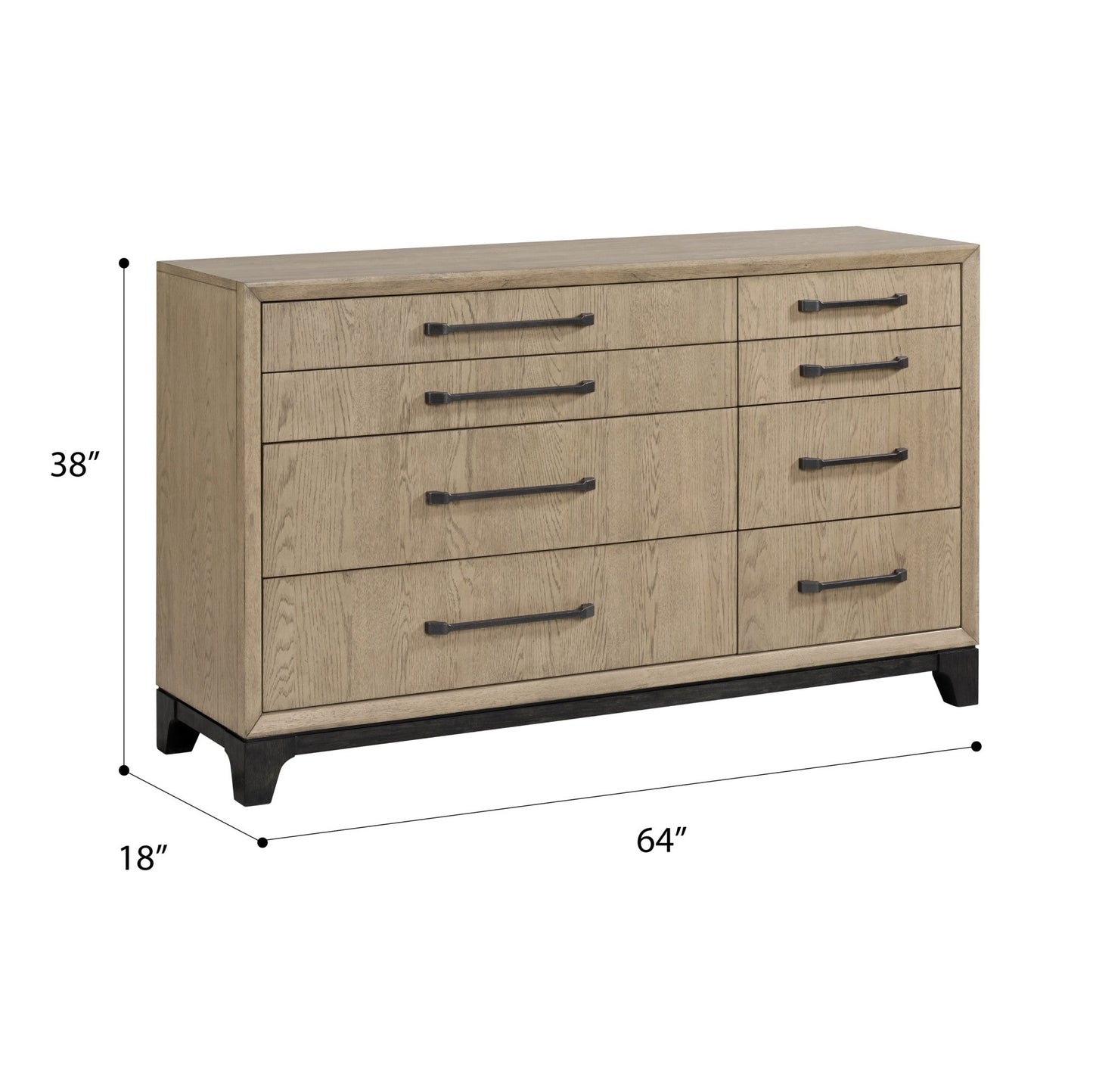 Caramel and Cocoa 8-Drawer Dresser
