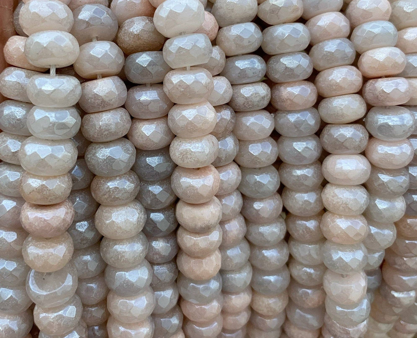 Mystic Plated Aventurine Rondelle Shape Beads, Sku#UA40P