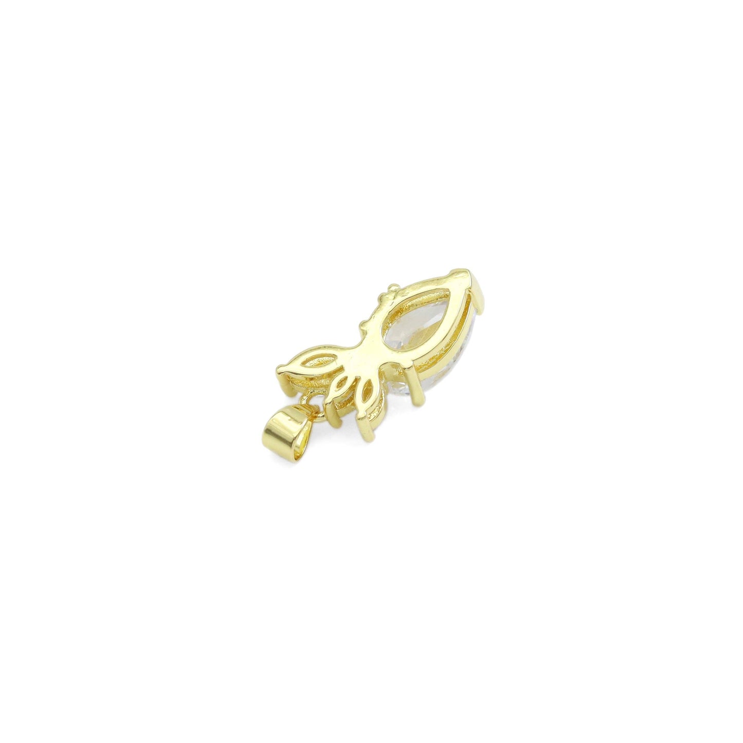 Big Crystal Flower Drop Charm, Sku#LK925