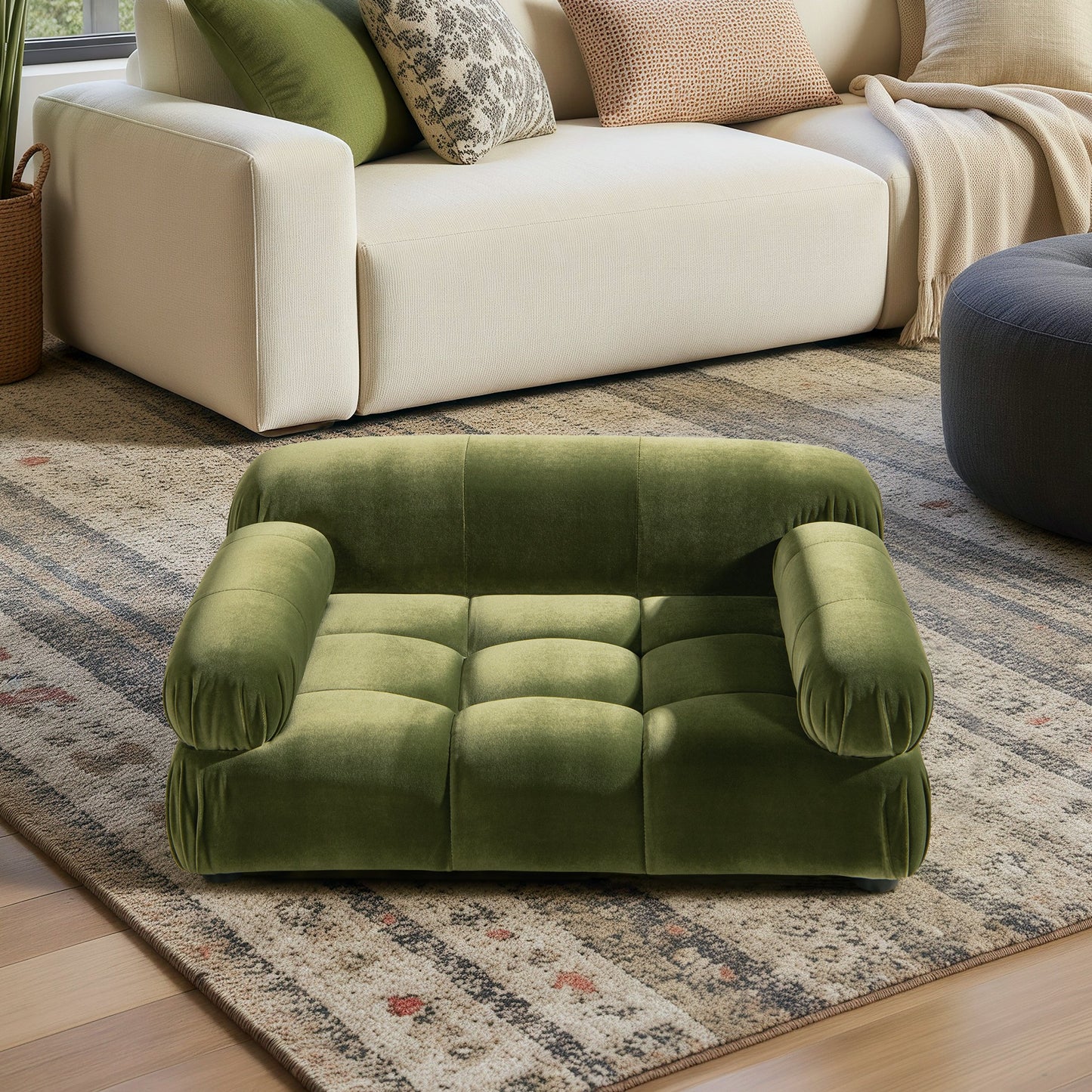 Marcel Upholstered Modern Small to Medium Pet Bed