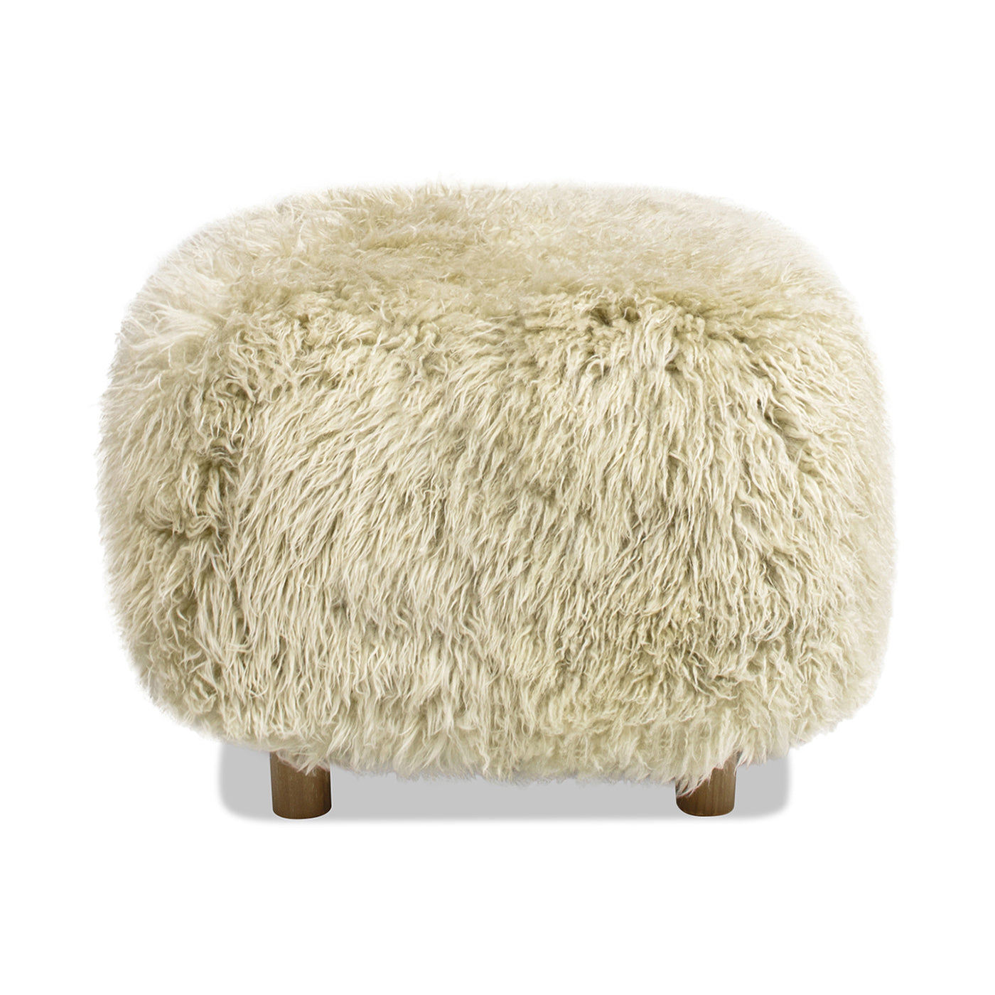 Enchante 24.5" New Zealand Sheepskin Rectangular Accent Ottoman