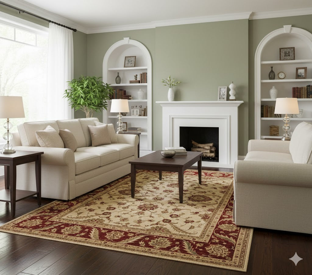 Hand-Knotted Sultanabad Vegetable-Dyed Wool Rug, 7' 11" x 10' (K)