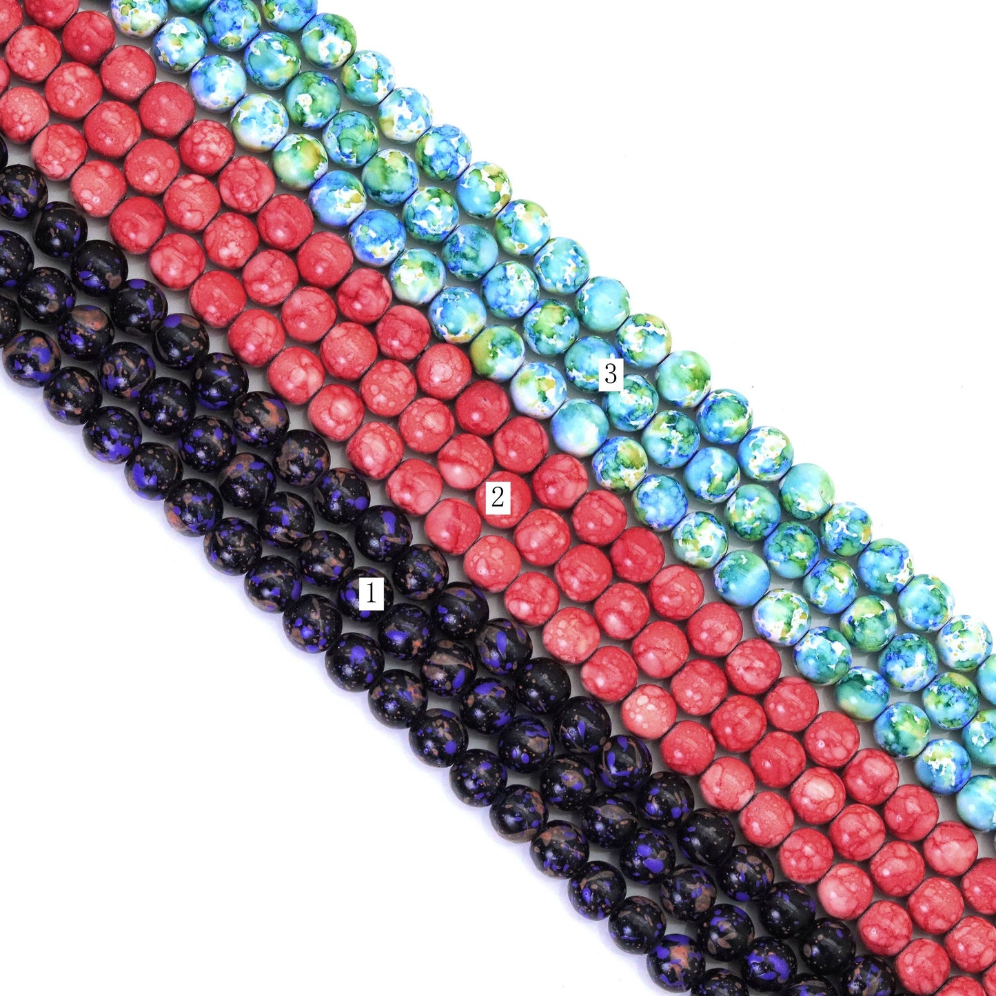 Colorful Hematite Round Smooth Beads, Sku#S164C