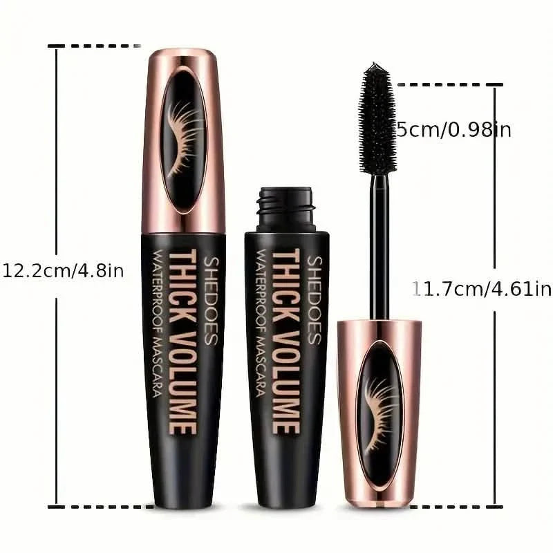 8D Curler Fiber Lash Mascara - Waterproof, Black, Thick Eyelash Shaping