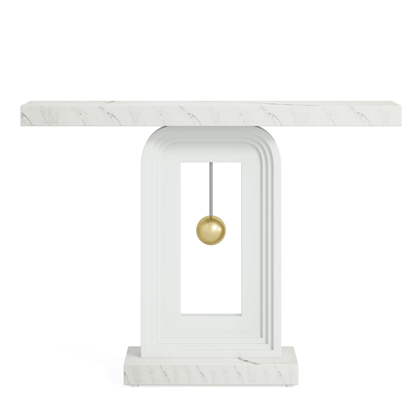 Modern Console Table with Geometric Base