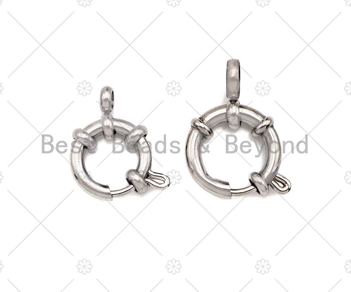 High Quality Stainless Steel Sailor's Clasp, Spring Connector Clasp, Stainless Steel Spring Gate, Connector Ring, 12mm/14mm, sku#C115