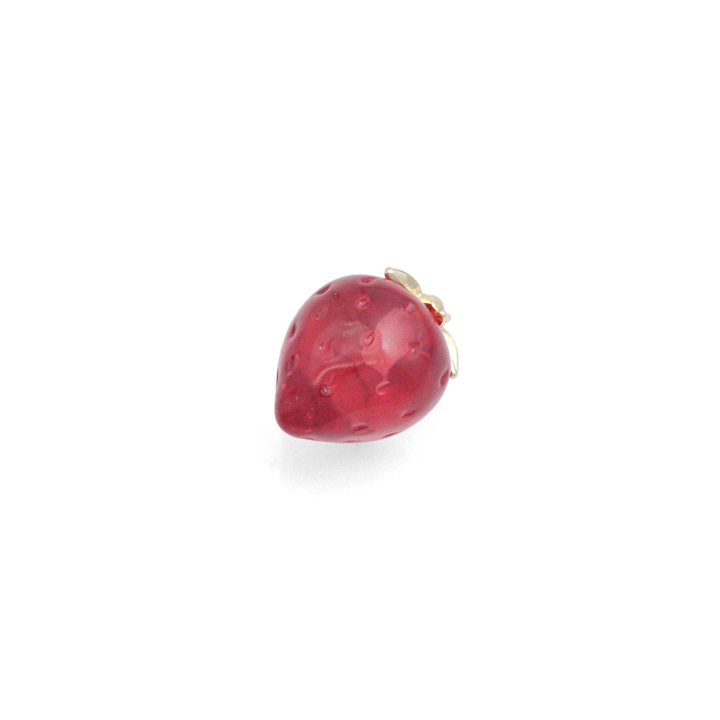 Red Enamel Strawberry Charm Pendant,Sku#LK1227