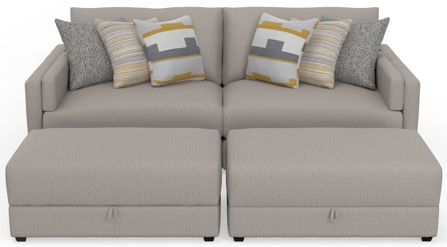 Trevor - Extra Deep Oversized Sofa With Included Storage Cocktail Ottoman