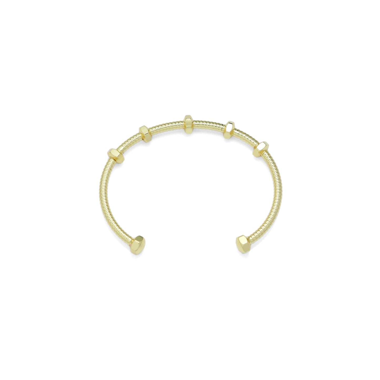 Gold Nut Bolt Adjustable Bracelet cuff, Sku#A281