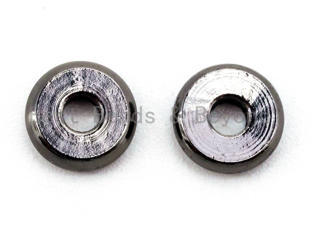 20pcs Rondelle Donuts Space Bead, 6mm/8mm/10mm Brass based, 24K Gold Silver Gunmetal Plated, Smooth finish,High quality,  SKU#C53