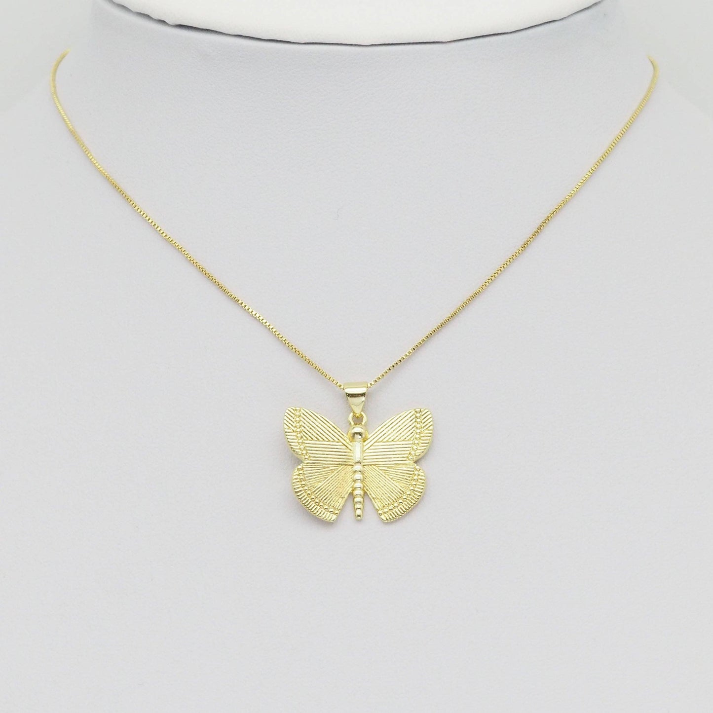 Gold Silver CZ Butterfly Shape Charm, Sku#Z1471