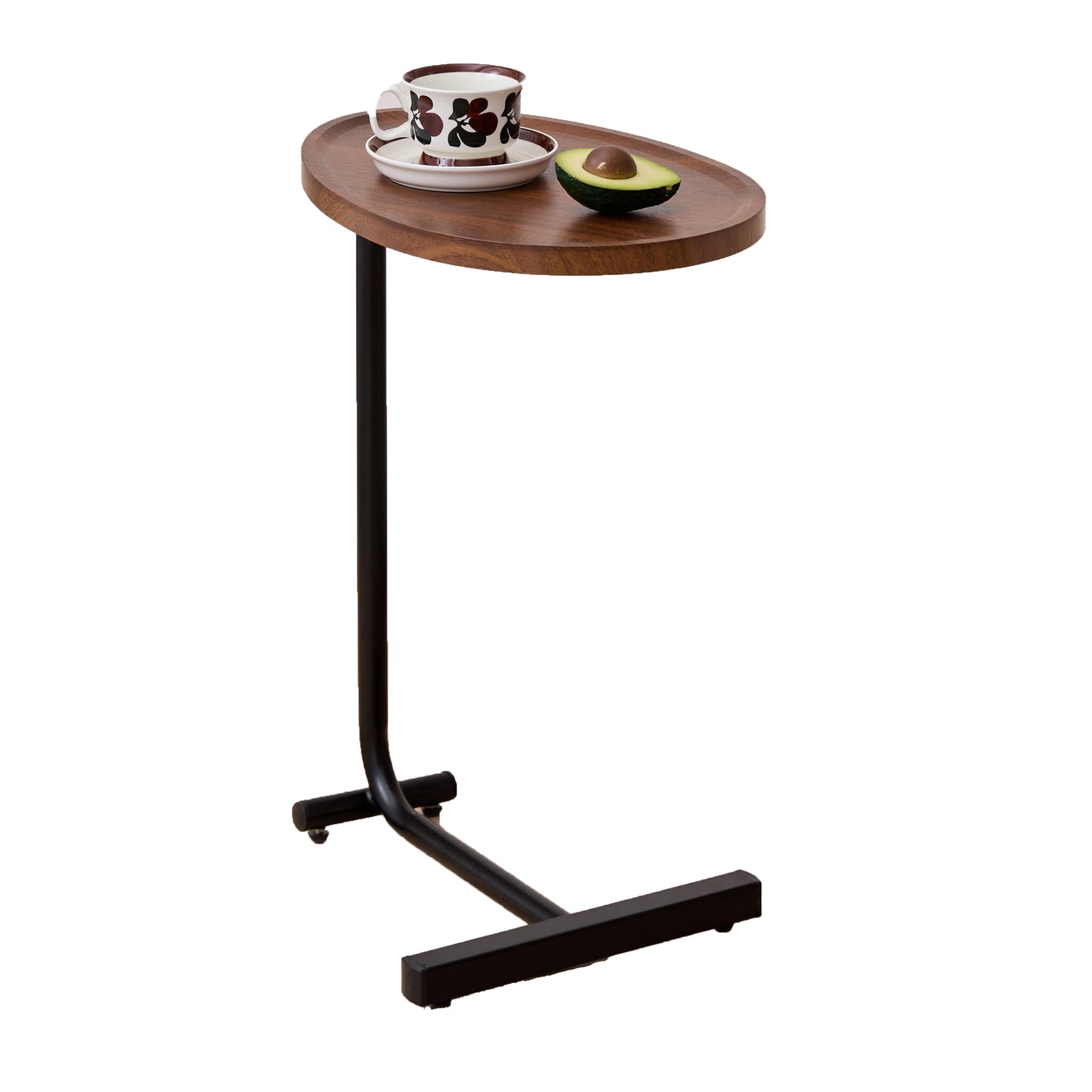 Brown C-shaped Side Table