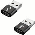 2-Pack: Mini USB to Type-C Adapters – File Transfer for Android Phones