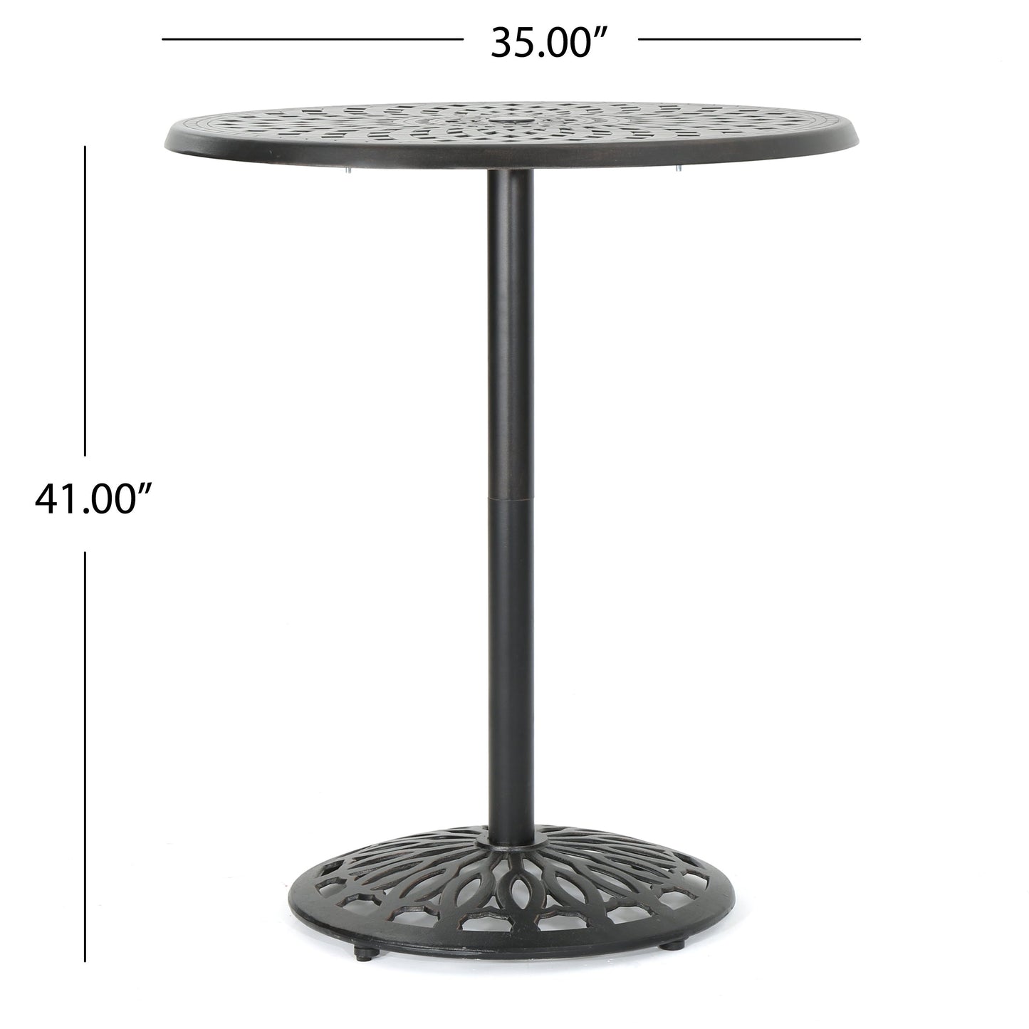 Cast Aluminium 35'' Round Bar Table