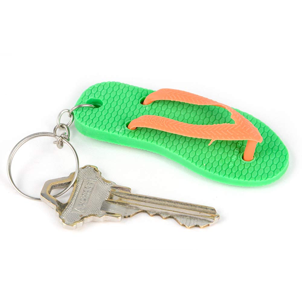 Porte-clés Tongs de 2,5 pouces Rhode Island Novelty, 12 par commande Couleurs Assorties