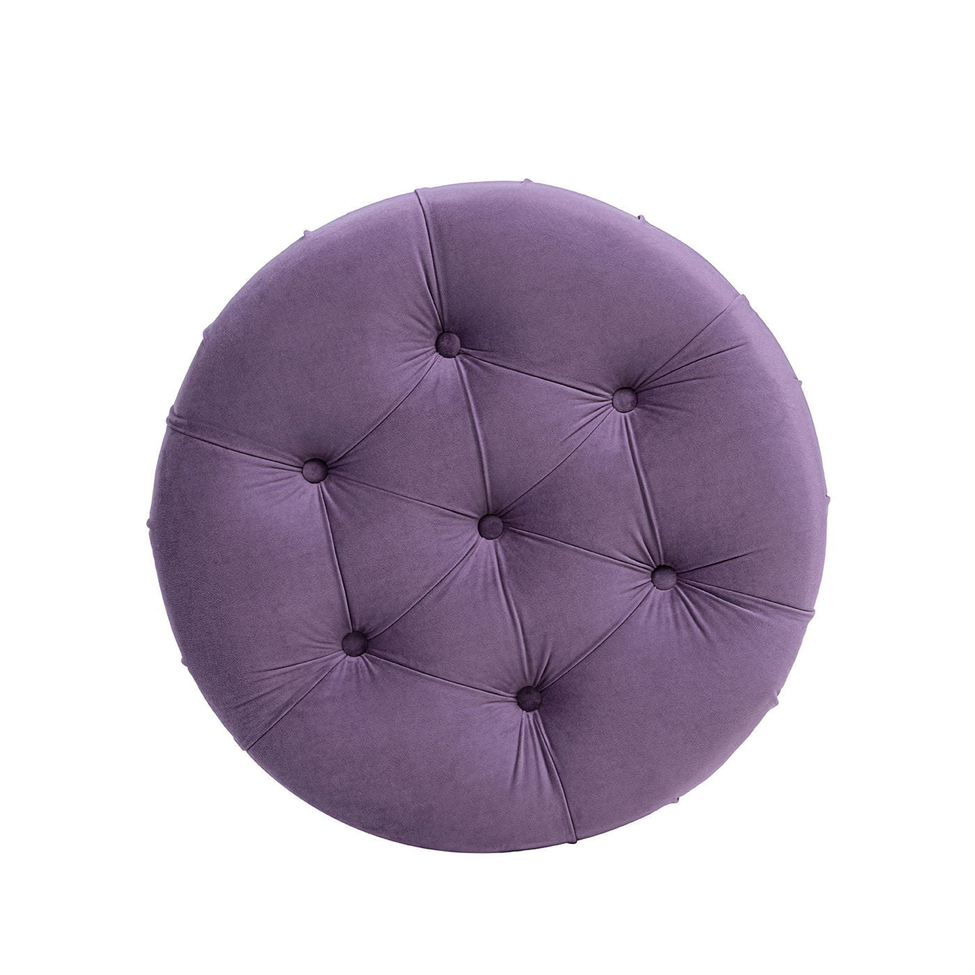 Dawn - Tufted Round Ottoman Nailhead Accents - Purple