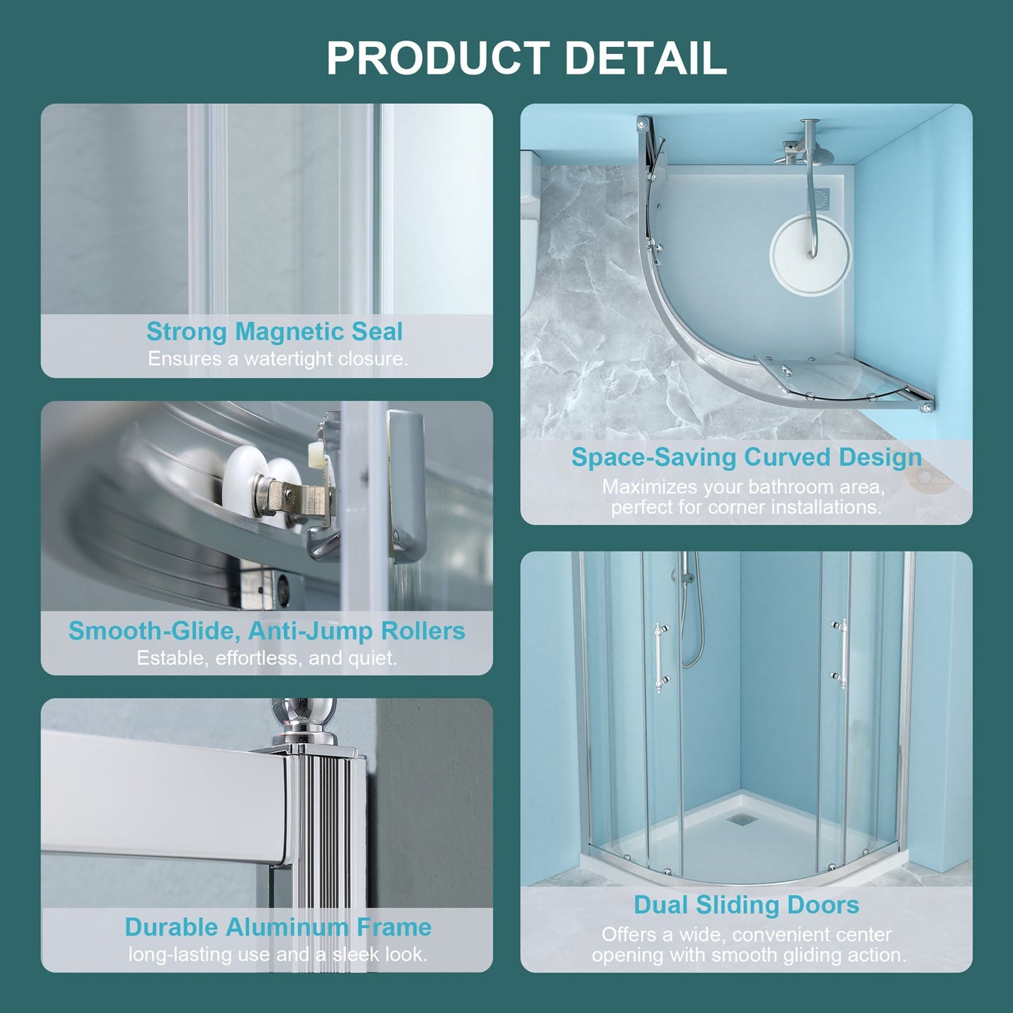 Framed Tub Shower Enclosure 36" x 72"