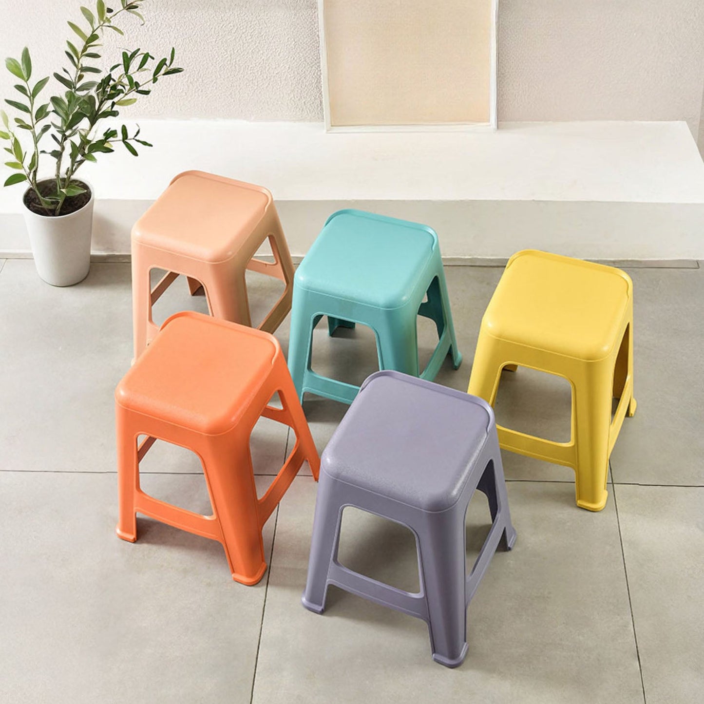 5 Pack Stackable Classroom Stools