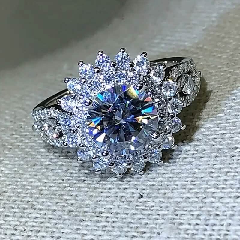 Bague en alliage de zinc et zircone de 8 mm