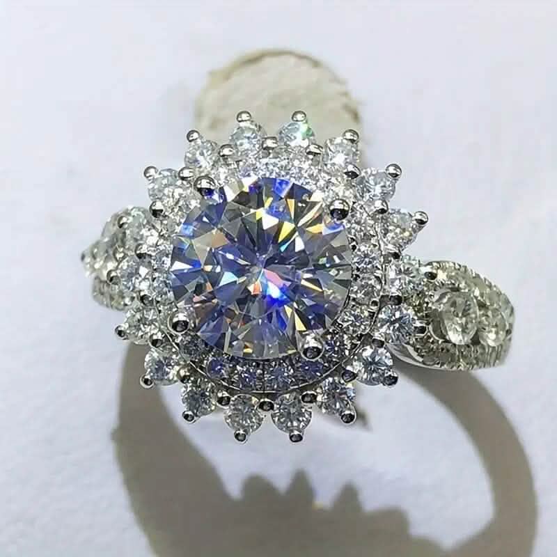 Bague en alliage de zinc et zircone de 8 mm