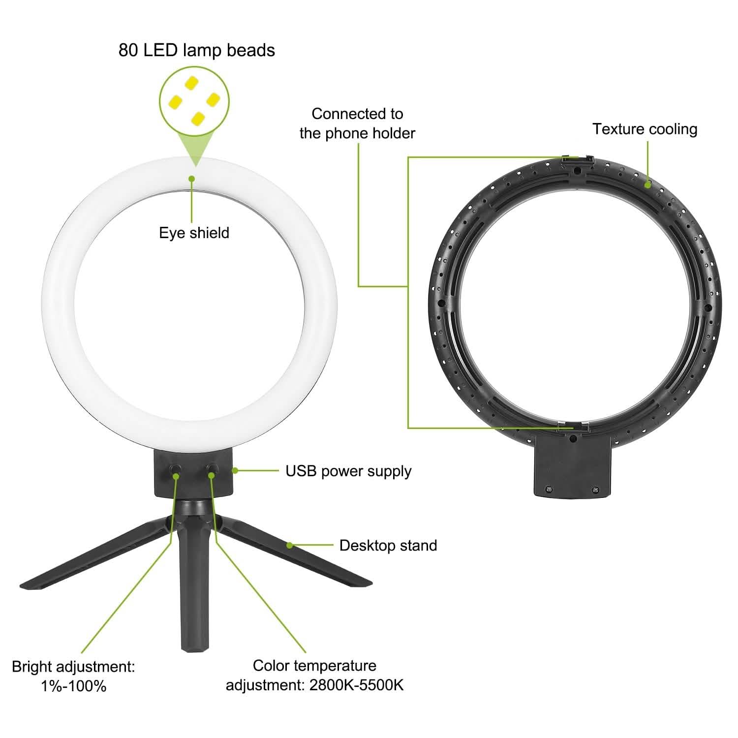9" Dimmable LED Ring Light with Tripod
