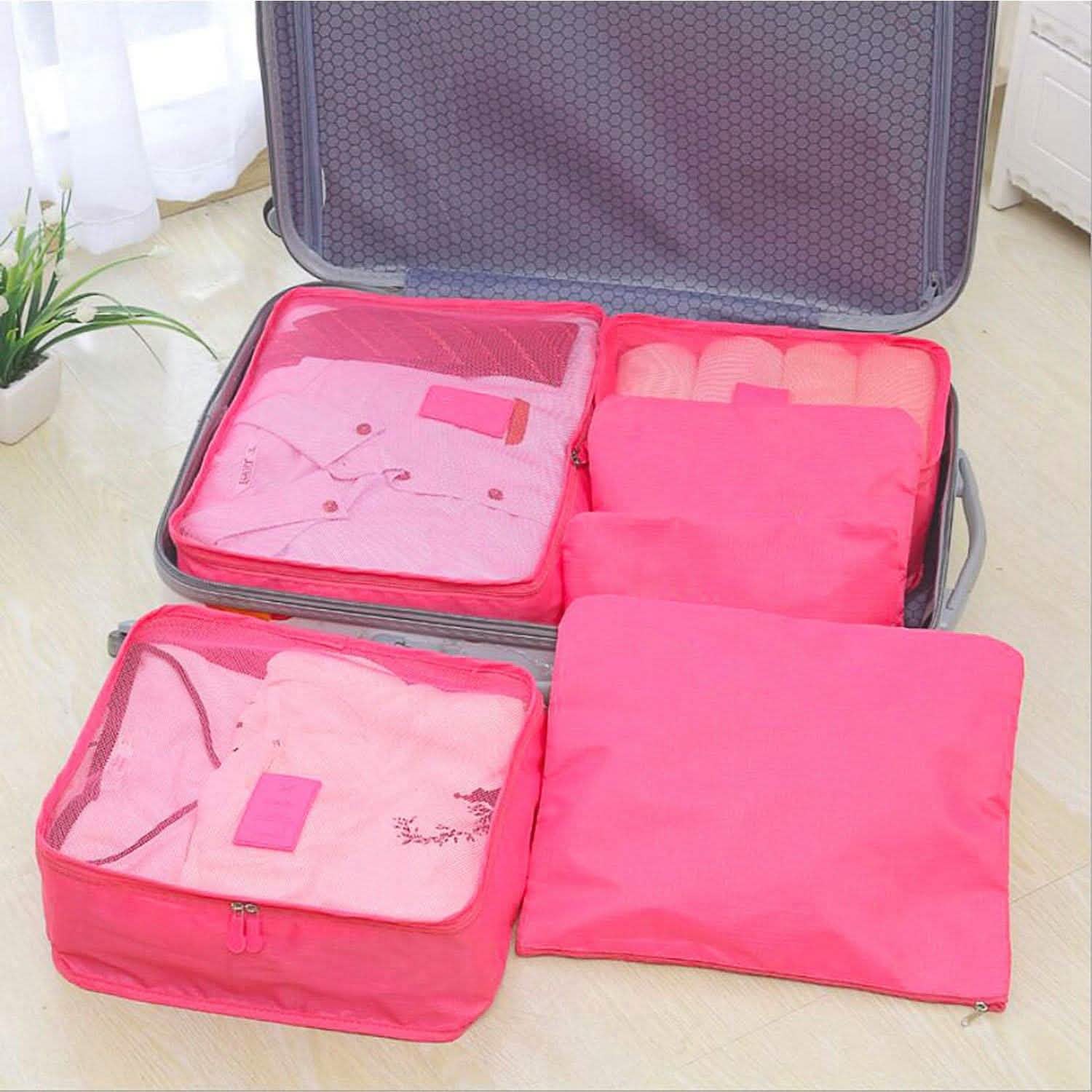 9-Piece: Clothes Storage Bags Water-Resistant Travel Luggage Organizer