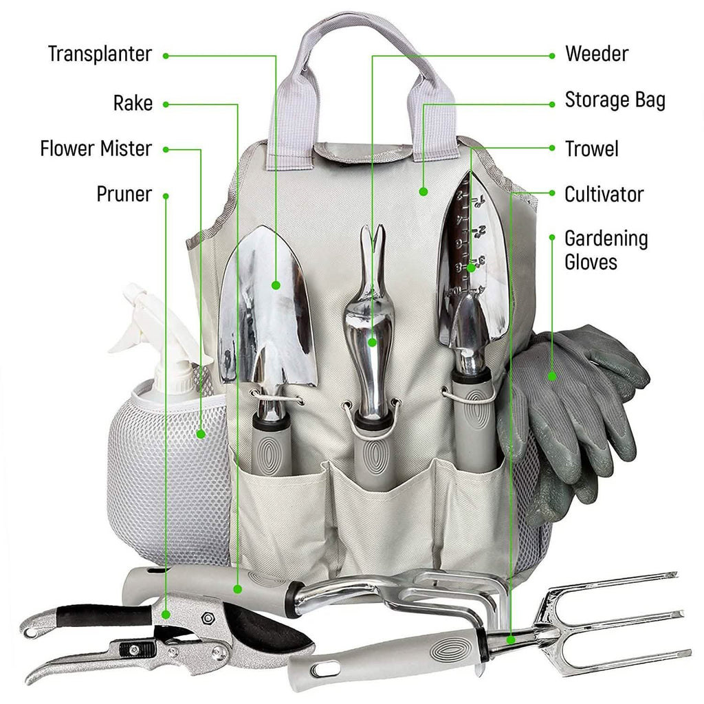 9-Piece: Heavy Duty Aluminum Alloy Gardening Tools Set