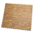 Ensemble de 9 pièces : Tapis de sol en mousse emboîtables motif grain de bois HemingWeigh