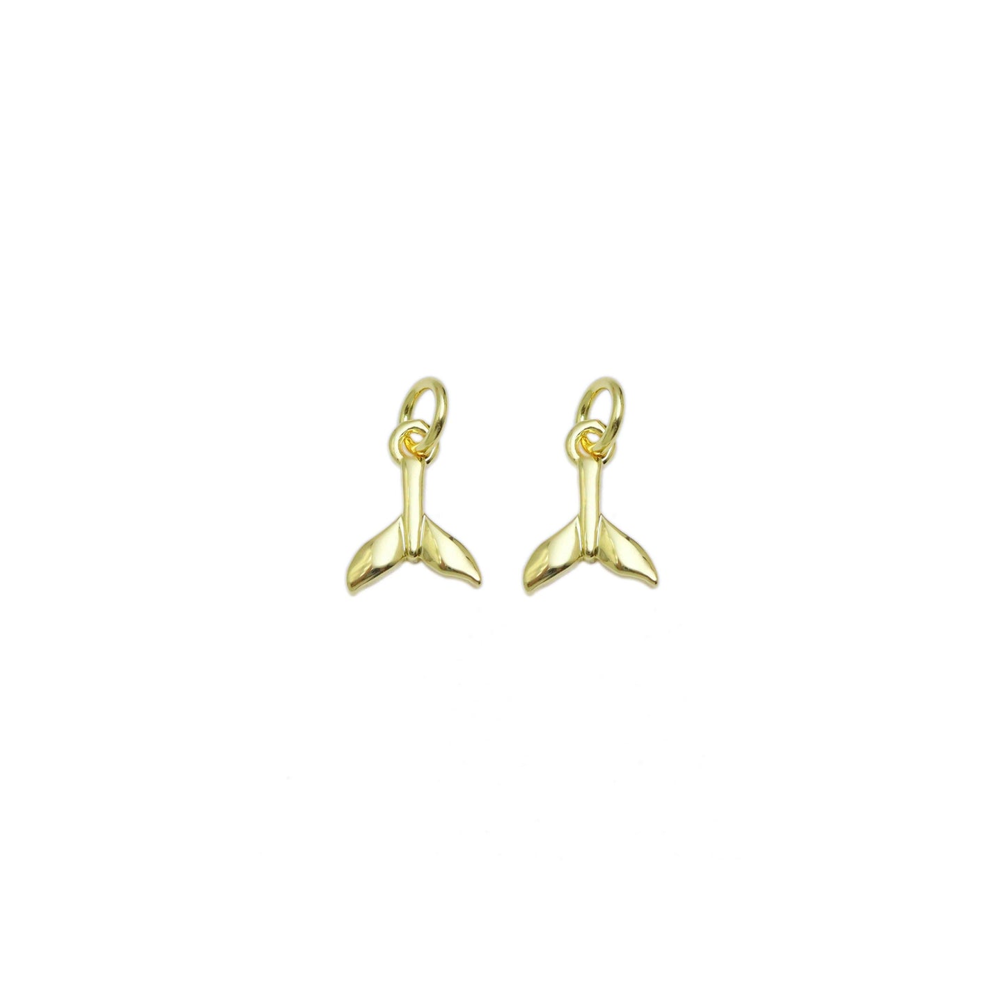 Gold Fish Tail Gold Charm, Sku#LK914