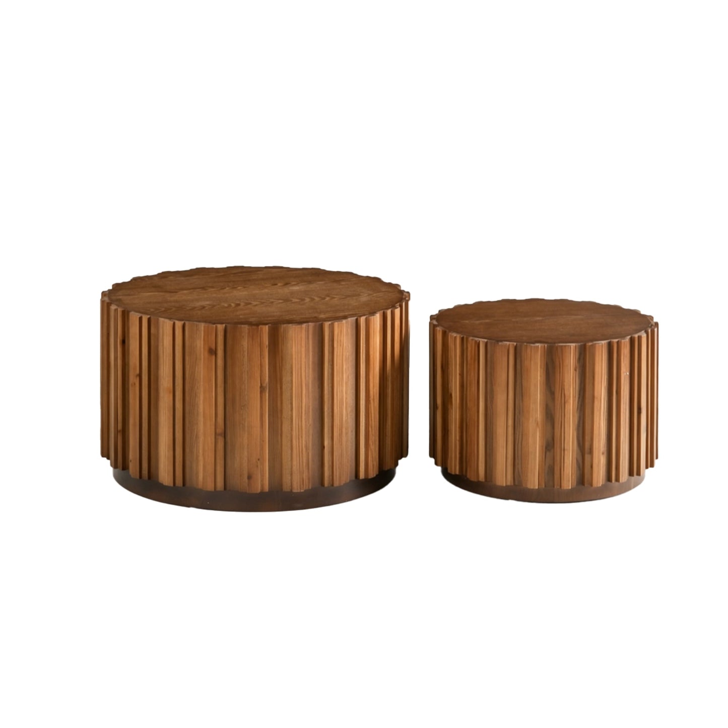 19.7"+27.5" Round Nesting Coffee Table Set of 2