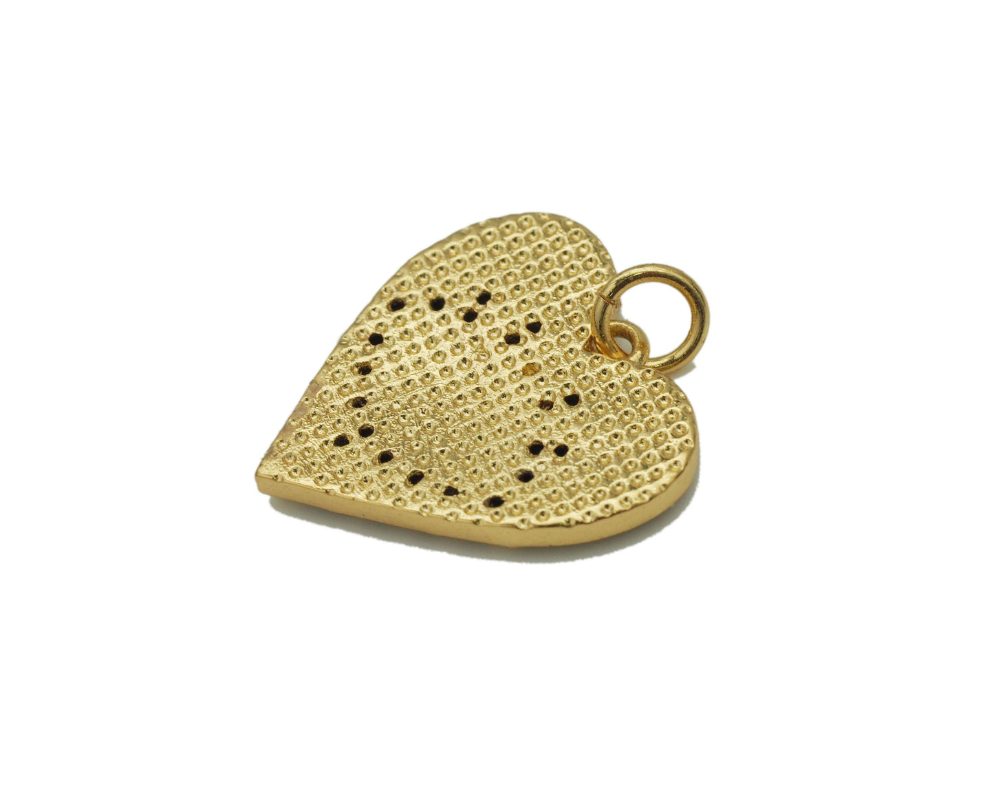 CZ Enamel Evil Eye On Heart Shape Pendant, Sku#Z1430