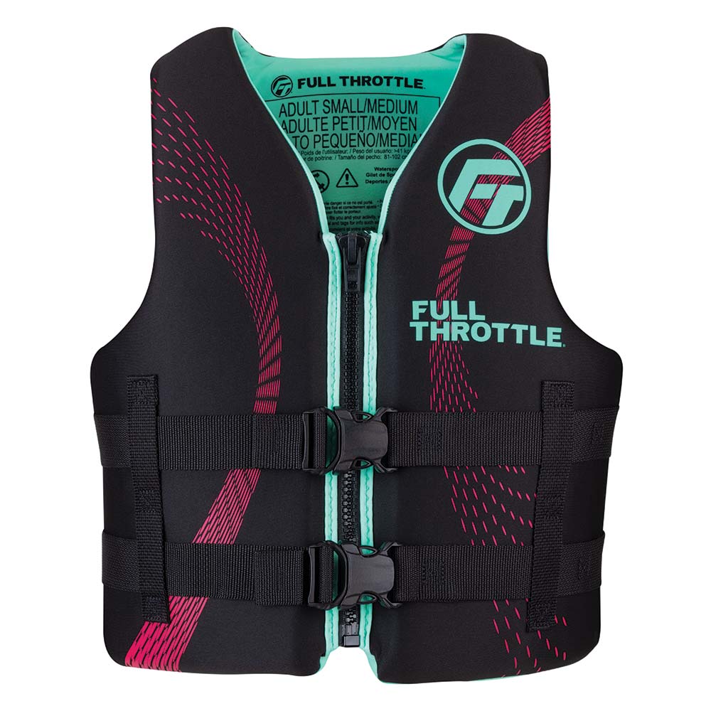 Gilet de sauvetage à séchage rapide Full Throttle Adulte - S/M - Aqua/Noir [142100-505-030-22]