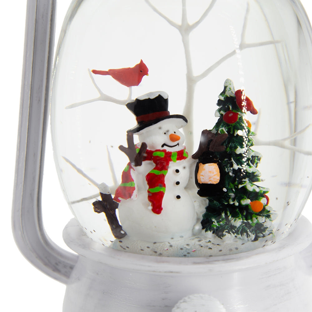 Christmas Lighted White Spinning Lantern