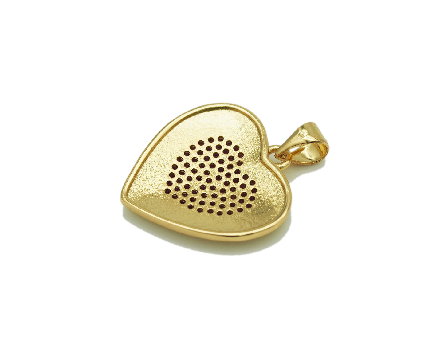 CZ Heart Charm, Sku#LX16